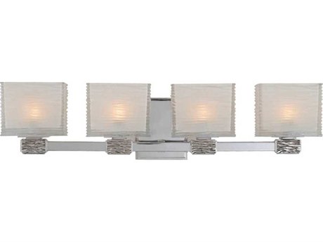 Hudson Valley Hartsdale 4-Light Polished Nickel White Glass Vanity Light