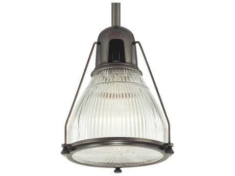 Hudson Valley Haverhill 1-Light Old Bronze Clear Glass Bell Pendant