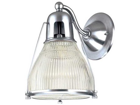 Hudson Valley Haverhill 1-Light Polished Nickel Clear Glass Wall Sconce