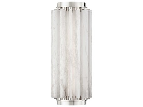 Hudson Valley Hillside 1-Light Polished Nickel Glass LED Wall Sconce