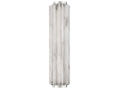 Hudson Valley Hillside 1-Light Polished Nickel Glass LED Wall Sconce