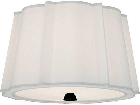 Hudson Valley Humphrey 2-Light Old Bronze White Drum Flush Mount