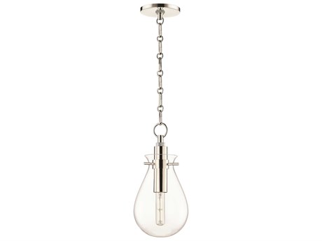 Hudson Valley Ivy 1-Light Polished Nickel Clear Glass LED Mini Pendant