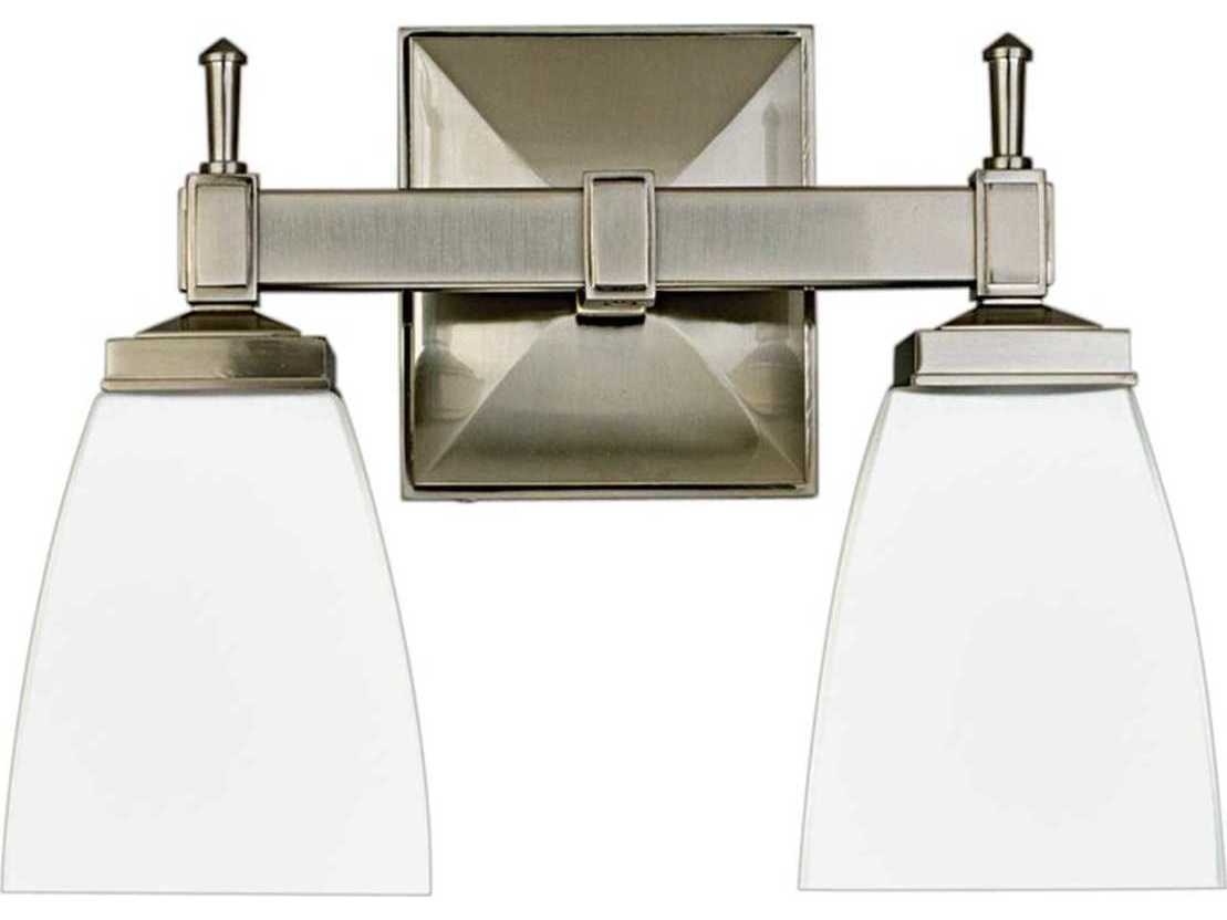 Hudson Valley Lighting Kent Satin Nickel 2 Glass Vanity Light HV652SN