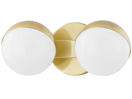 Hudson Valley Lodi 2-Light Aged Brass Vanity Light