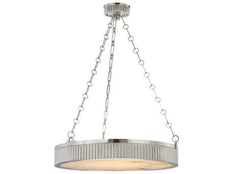 Hudson Valley Lynden 5-Light Polished Nickel Drum Pendant