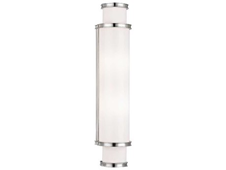 Hudson Valley Malcolm 1-Light Polished Nickel White Glass LED Vanity Light