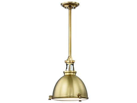 Hudson Valley Massena 1-Light Aged Brass Bowl Pendant