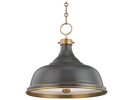 Hudson Valley Metal 3-Light Aged Antique Distressed Bronze Bowl Dome Pendant