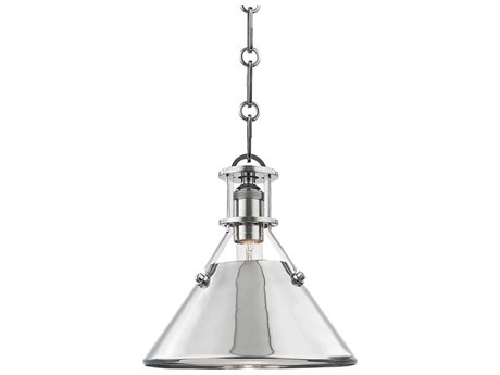 Hudson Valley Metal 1-Light Polished Nickel Empire Mini Pendant