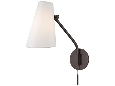 Hudson Valley Patten 1-Light Old Bronze White Wall Sconce