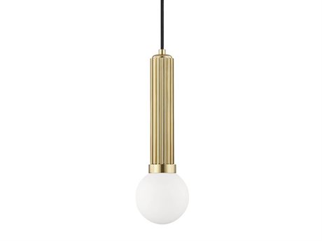 Hudson Valley Reade 1-Light Aged Brass LED Round Mini Pendant