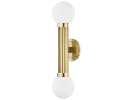 Hudson Valley Reade 2-Light Aged Brass LED Wall Sconce