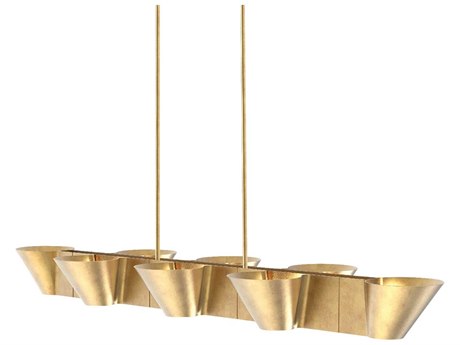 Hudson Valley Reeve 8-Light Vintage Gold Leaf Island Pendant
