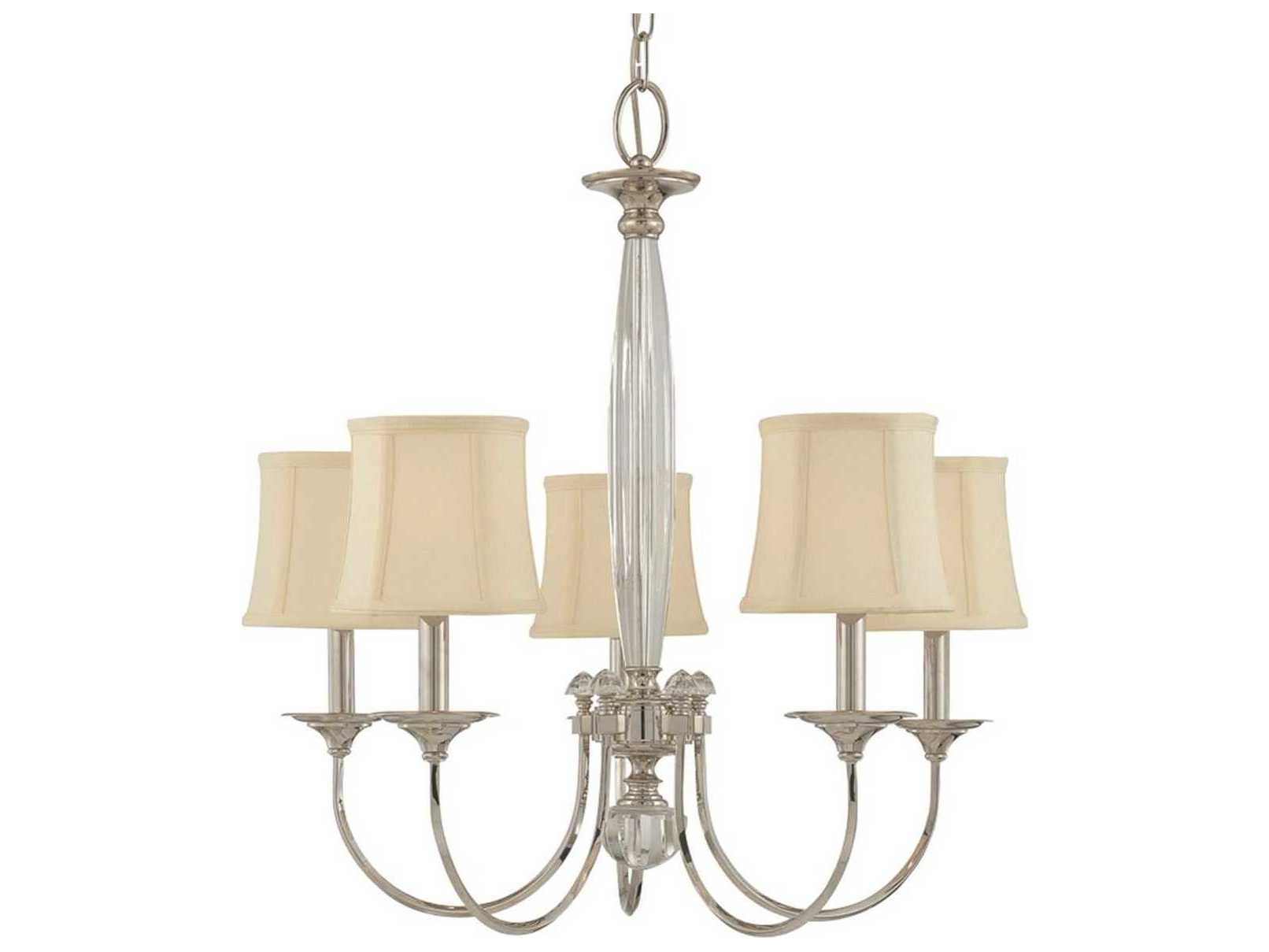 Hudson Valley Lighting Rockville Polished Nickel 5 26'' Wide Crystal Medium Chandelier HV1815PN