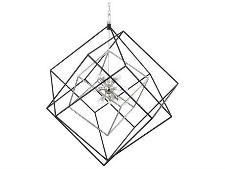 Hudson Valley Roundout 15-Light Polished Nickel Black Pendant