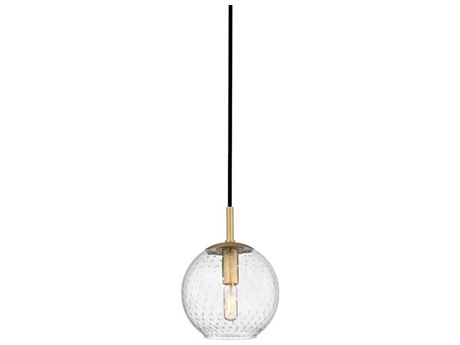 Hudson Valley Rousseau 1-Light Aged Brass Clear Glass Mini Pendant
