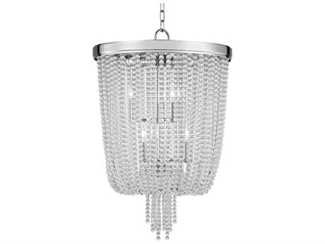 Hudson Valley Royalton 8-Light Polished Nickel Clear Crystal Candelabra Empire Chandelier