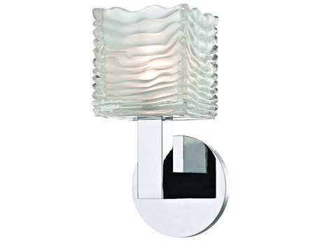 Hudson Valley Sagamore 1-Light Polished Chrome Clear Glass LED Wall Sconce