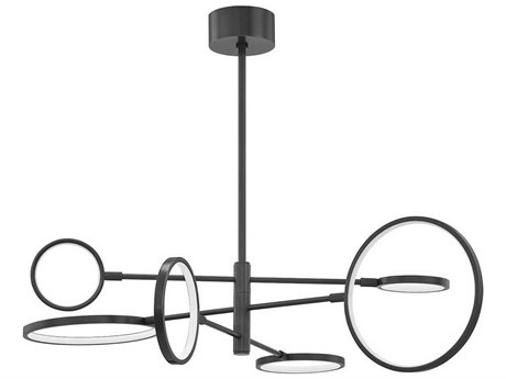 Hudson Valley Saturn 6-Light Old Bronze Glass LED Round Chandelier