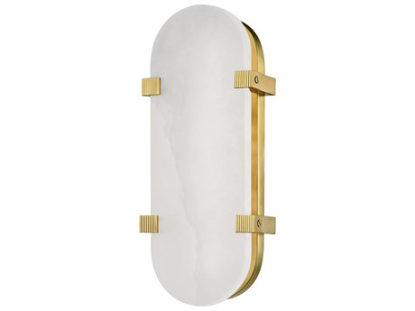 Hudson Valley Skylar 1-Light Aged Brass White LED Wall Sconce