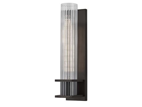 Hudson Valley Sperry 1-Light Old Bronze Clear Glass Wall Sconce