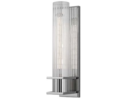 Hudson Valley Sperry 1-Light Polished Nickel Clear Glass Wall Sconce