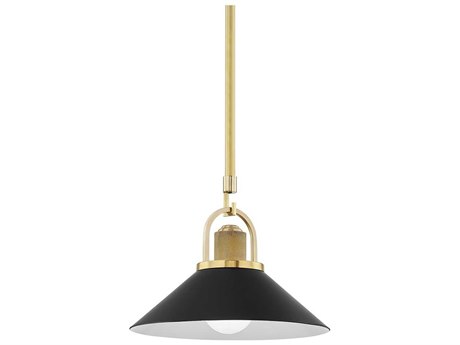Hudson Valley Syosset 1-Light Aged Brass Mini Pendant