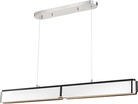 Hudson Valley Tribeca 2-Light Burnished Nickel Black LED Linear Island Pendant