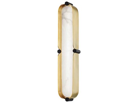 Hudson Valley Tribeca 1-Light Aged Brass Black LED Vanity Light