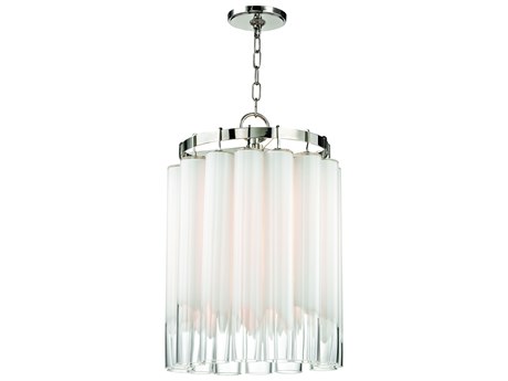 Hudson Valley Tyrell 4-Light Polished Nickel Clear Crystal Glass Pendant