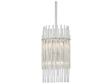 Hudson Valley Wallis 6-Light Polished Nickel Clear Glass Mini Pendant