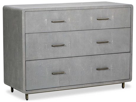 Interlude Home Calypso 3-Drawers Gray Dresser