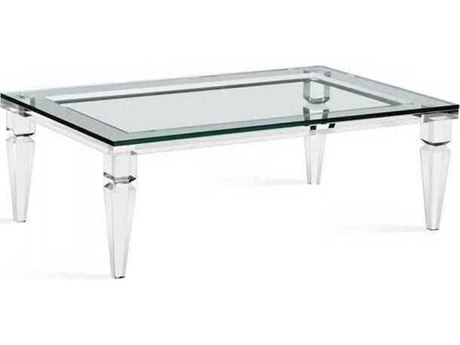 Interlude Home Rectangular Clear Glass Coffee Table