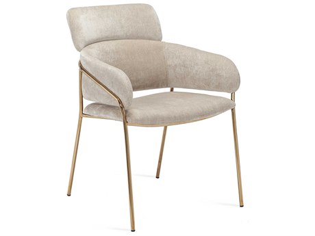 Interlude Home Marino Beige Fabric Accent Chair