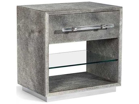 Interlude Home 1-Drawer Gray Chest Nightstand