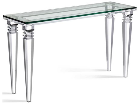 Interlude Home Savannah Rectangular Glass Console Table