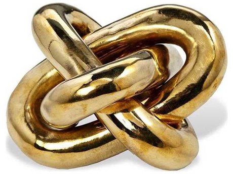 Interlude Home Shiny Brass Sculpture