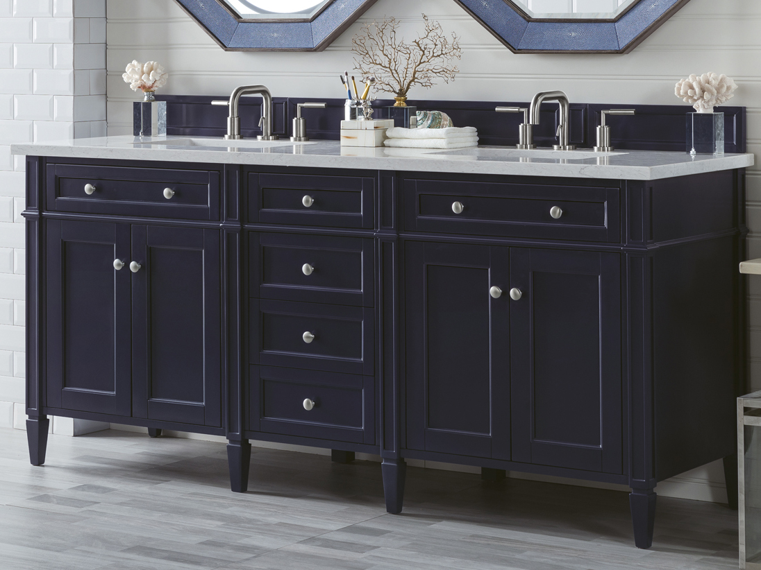 James Martin Furniture Brittany Victory Blue 70'' Wide Double Vanity