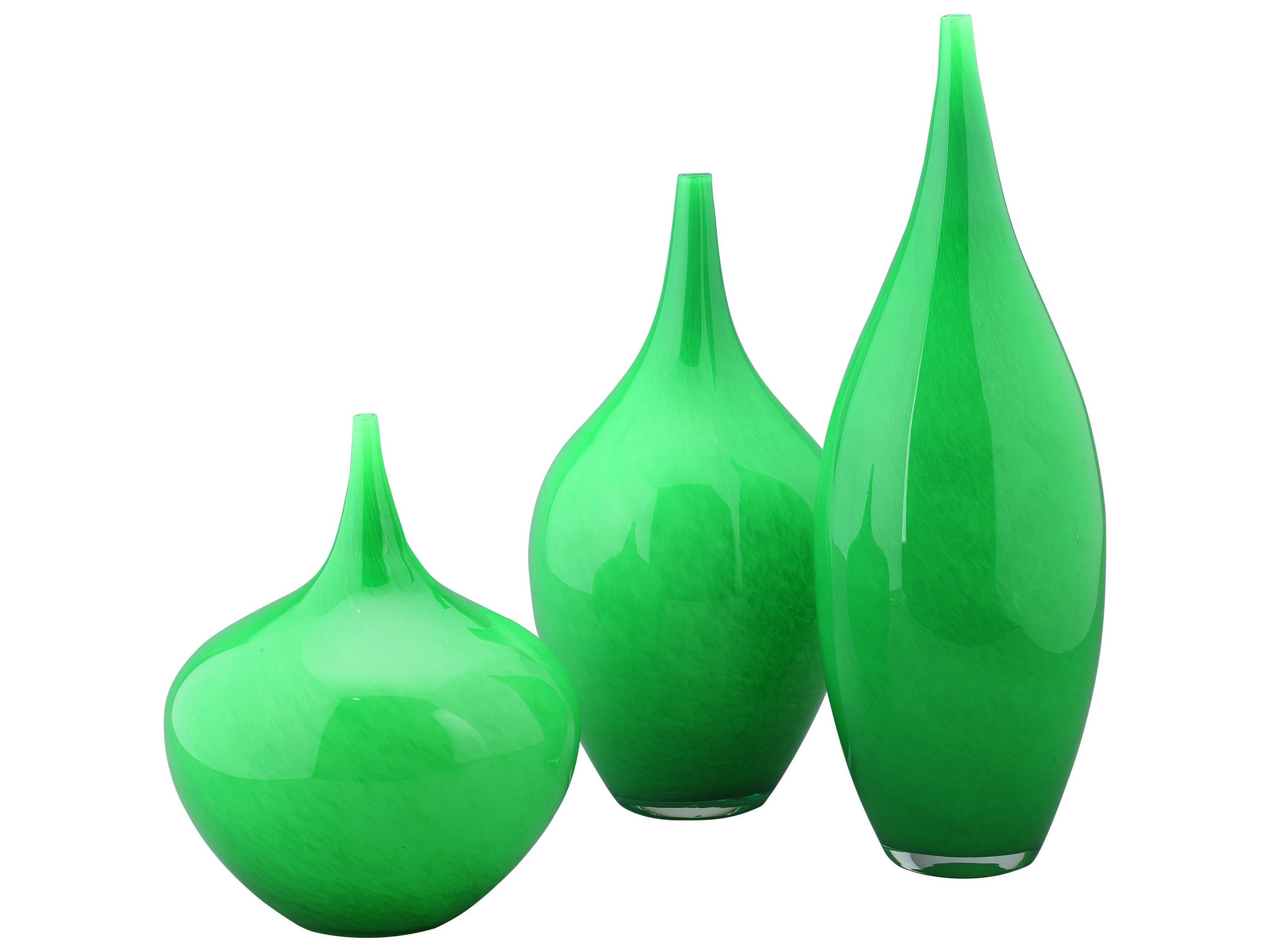 green glass decorative items