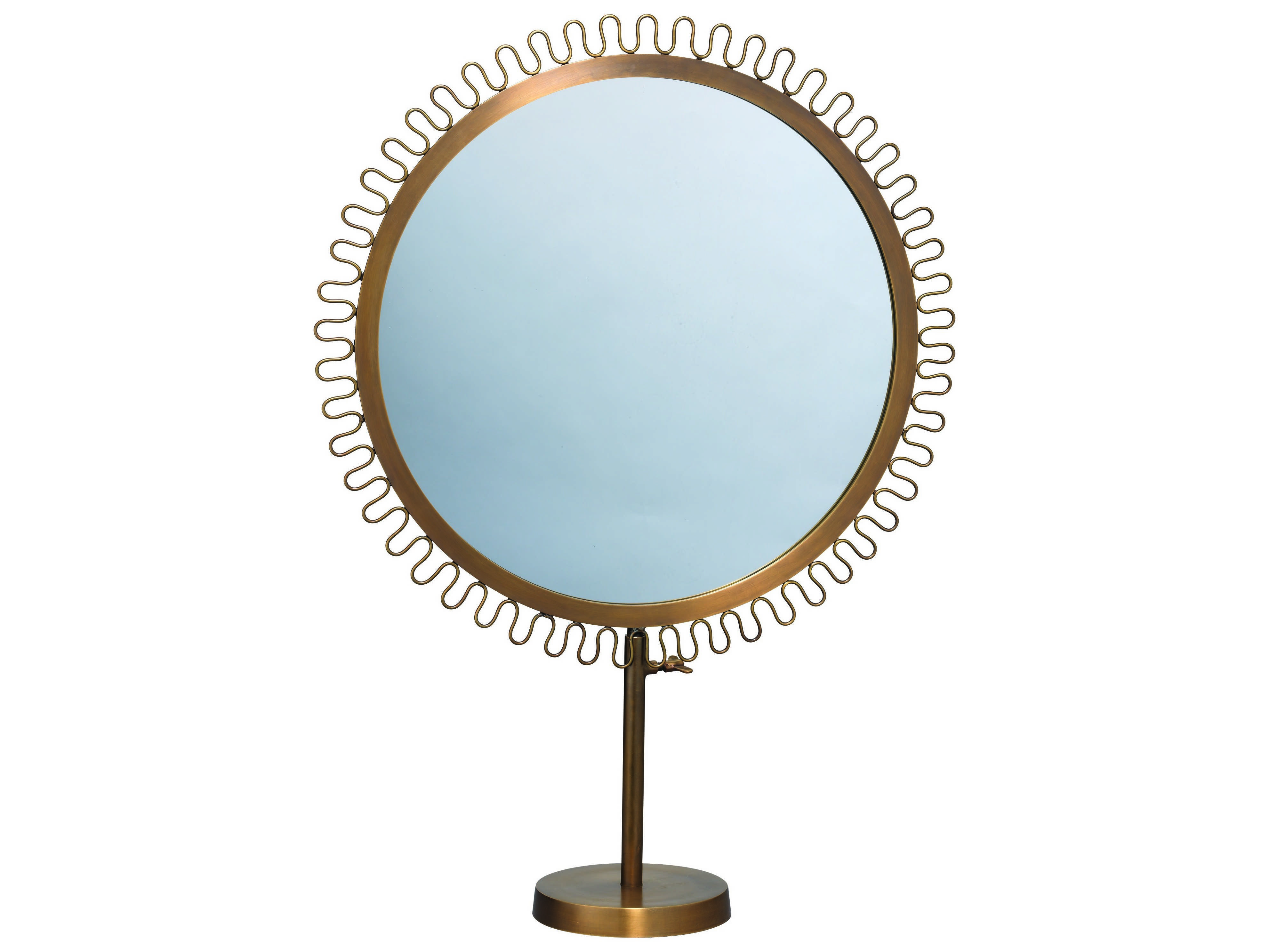 Jamie Young Company 22w X 37 5h Sunburst Standing Brass Mirror