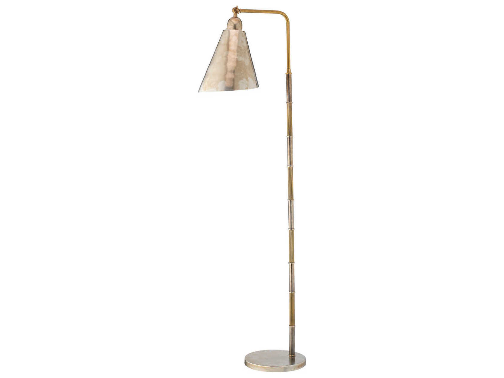 Jamie Young Company Vilhelm Antique Brass Silver Floor Lamp