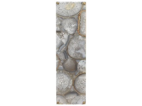 Jamie Young 2-Light Agate Antique Brass Gray Wall Sconce