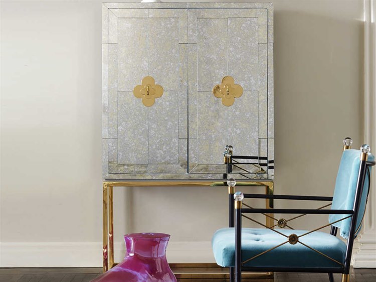 Jonathan Adler Delphine Antiqued Mirror / Brass Bar JON19623