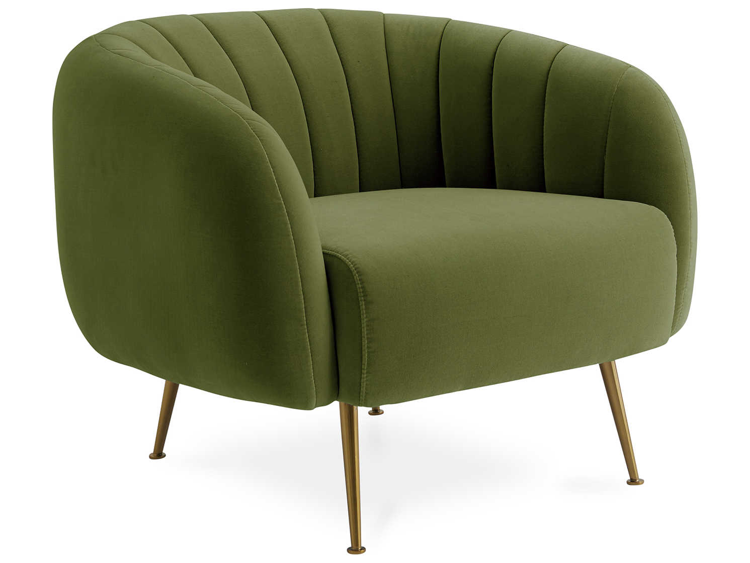 Jonathan Adler Pompidou Lido Chartreuse / Brass Accent Chair | JON28568