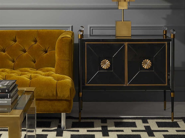 Jonathan Adler Rider 30" Wide Black Accent Chest JON21171