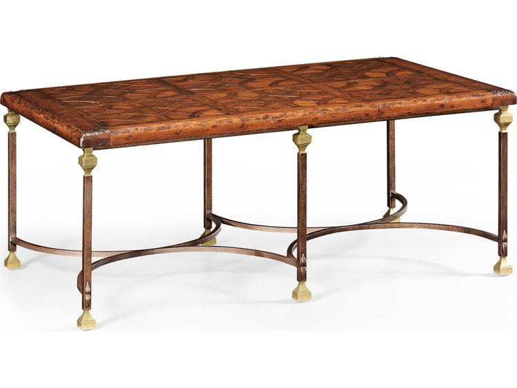 Jonathan Charles Anvil Gilded Antique Silver Leaf 50 X 30 Jonathan Charles Anvil Gilded Antique Silver Leaf 50 X 30 Rectangular Coffee Table 494248