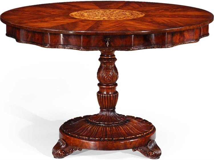 Jonathan Charles Buckingham Um Antique Gany 48 Round Pedestal Table
