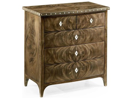 Jonathan Charles Buckingham Brown Mahogany Wood Chest Nightstand