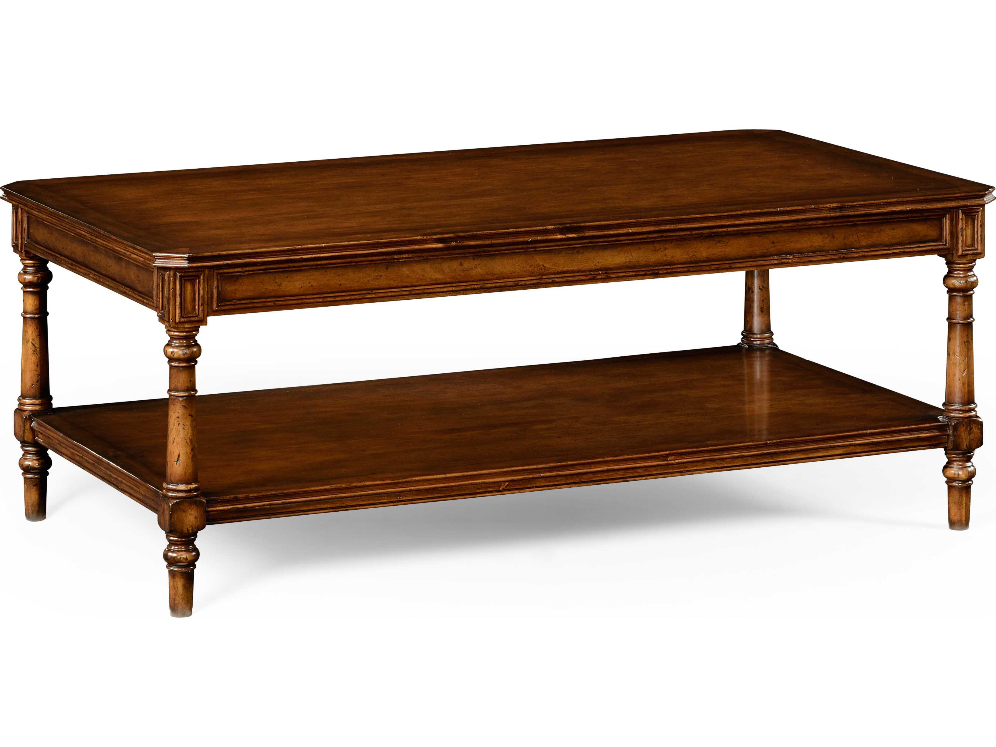 Jonathan Charles Country Farmhouse Medium Walnut X Rectangular Coffee Table Jc Wal